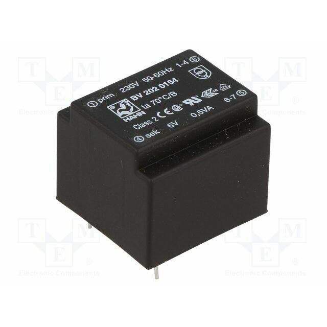 HAHN Transformer: encapsulated; 0.5VA; 230VAC