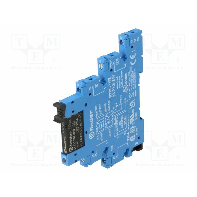 FINDER Relay: interface; Ucoil: 240VAC; SPDT