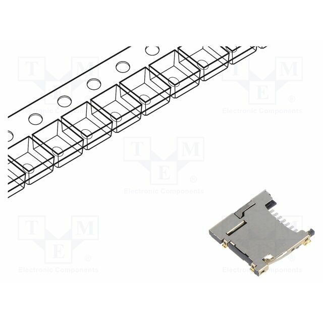 GCT Connector: for cards; microSD; push-push