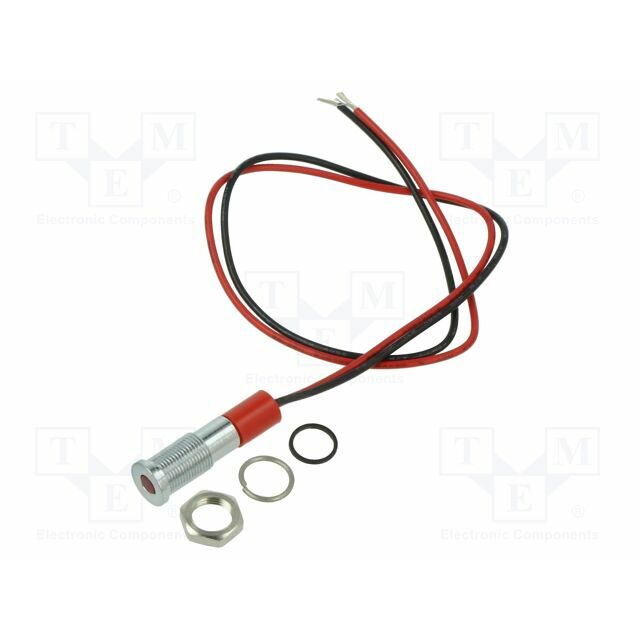 APEM Indicator: LED; flat; red; Ø6mm