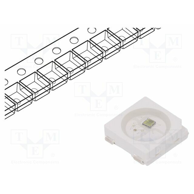 WORLDSEMI Programmable LED; RGB; SMD; PLCC4
