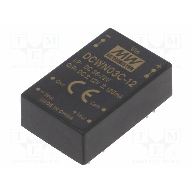 MEAN WELL Converter: DC/DC; 3W; Uin: