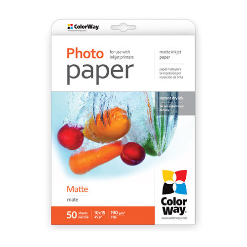 ColorWay Matte Photo Paper 10х15 50