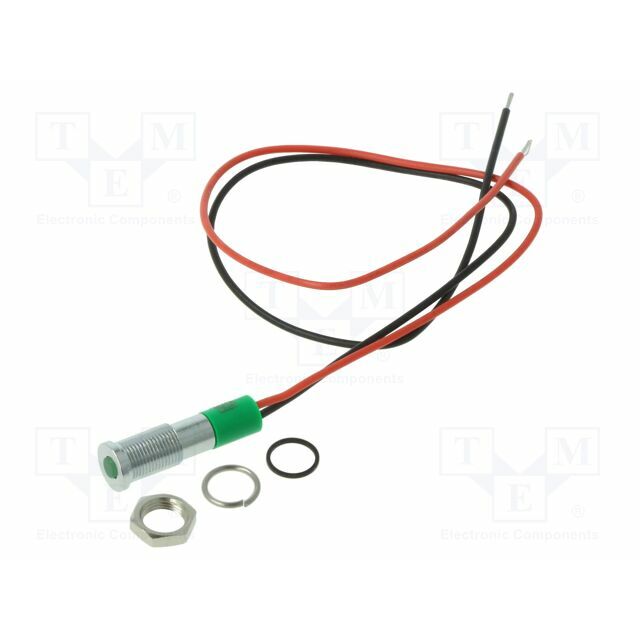 APEM Indicator: LED; flat; green; Ø6mm