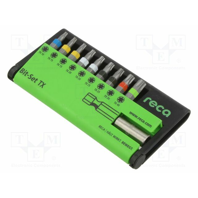 Tools set: screwdriver bits; Torx®; T10