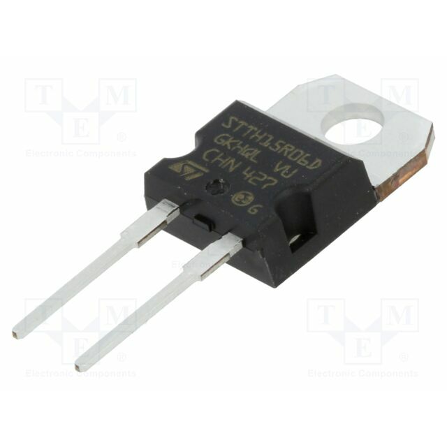 STMICROELECTRONICS Diode: rectifying; THT; 600V; 15A