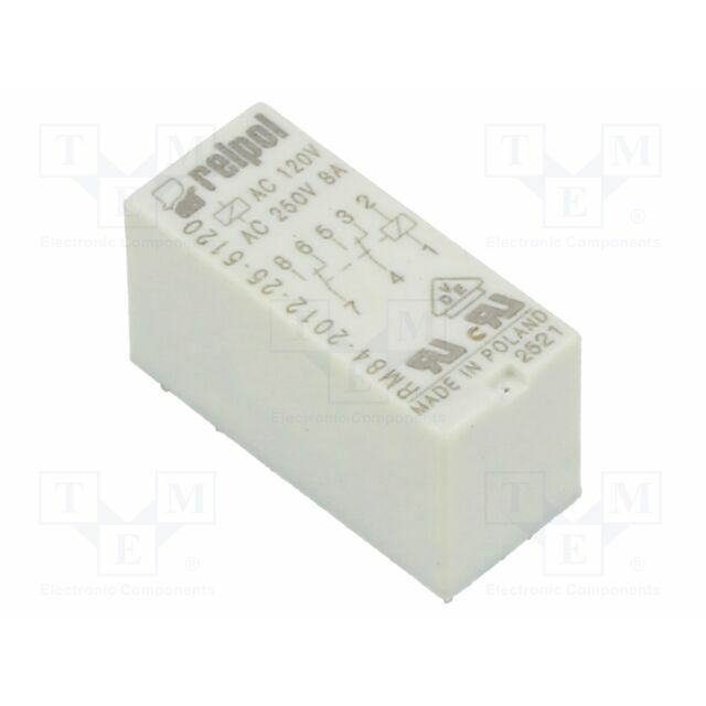 RELPOL Relay: electromagnetic; Ucoil: 120VAC; DPDT