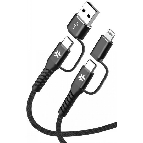 CELLY 4-IN-1 CABLE A+C TO C+LIGHT