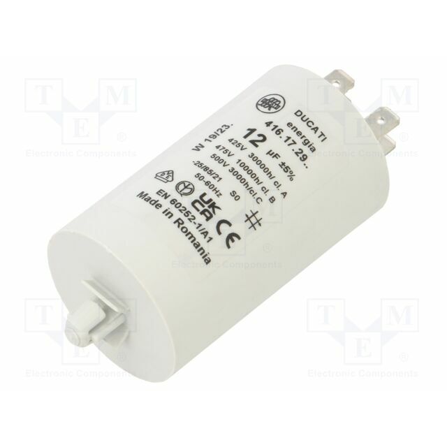 DUCATI ENERGIA Capacitor: polypropylene; motors, run