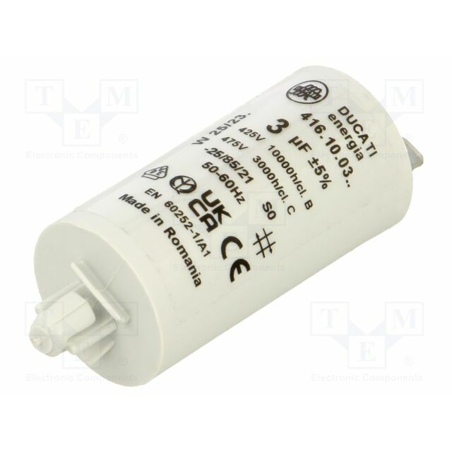 DUCATI ENERGIA Capacitor: polypropylene; motors, run