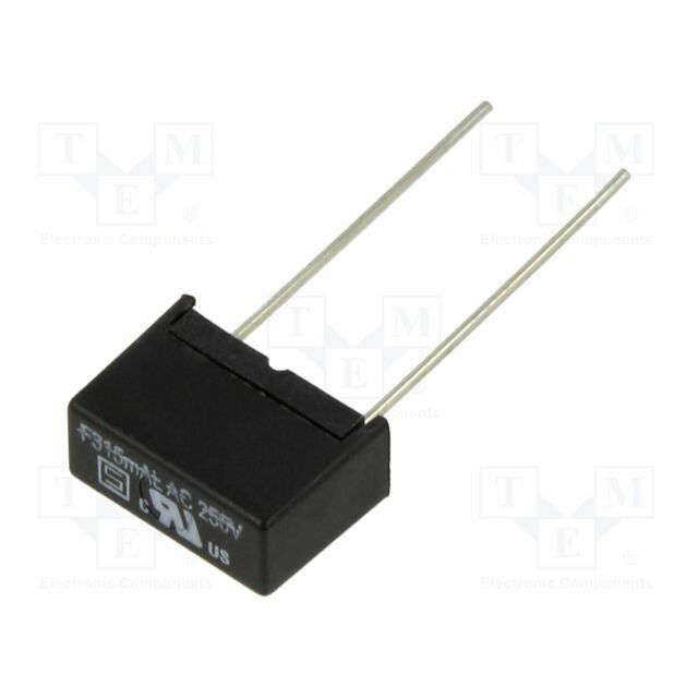 SCHURTER Fuse: fuse; 315mA; 250VAC; quick