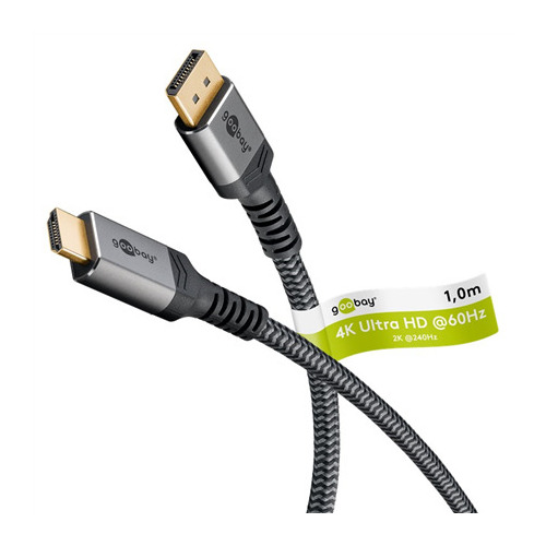Goobay DisplayPort to HDMI 1m Gråt