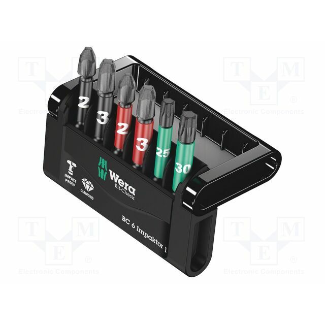 Tools set: screwdriver bits; Phillips,Pozidriv®