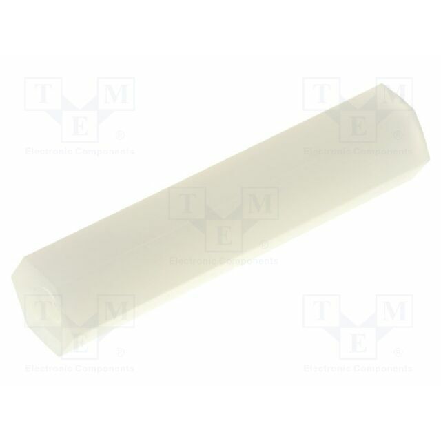 FIX&FASTEN Screwed spacer sleeve; hexagonal; polyamide