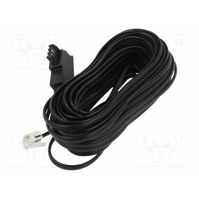 Cable: telephone; RJ11 plug,TAE F