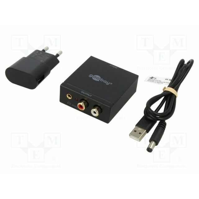 Digital-to-analog converter; 5VDC; black | GOOBAY-58493