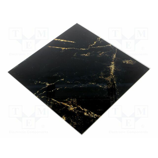 ORNO Decorative panel; glass; black/gold; 170x170x10mm