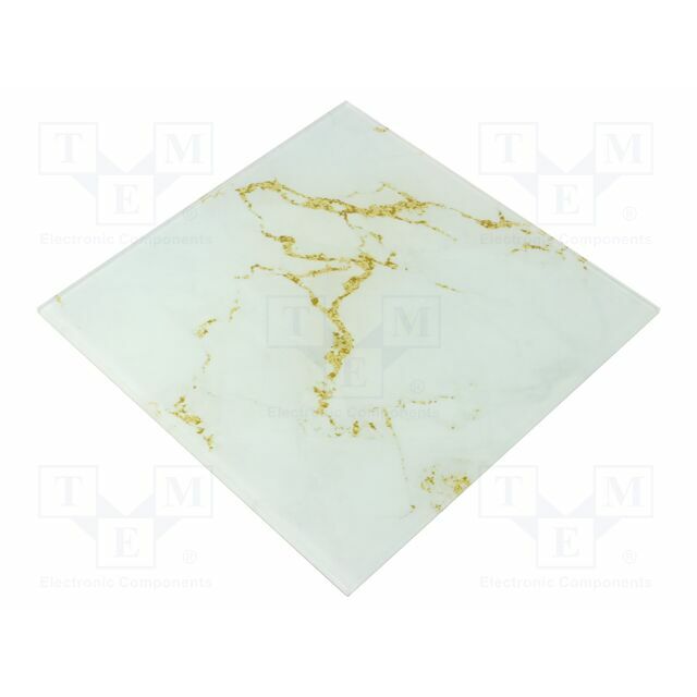 ORNO Decorative panel; glass; white/gold; 170x170x10mm
