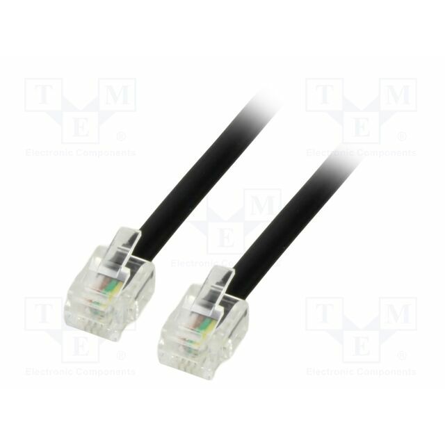 Cable: telephone; RJ11 plug,both sides