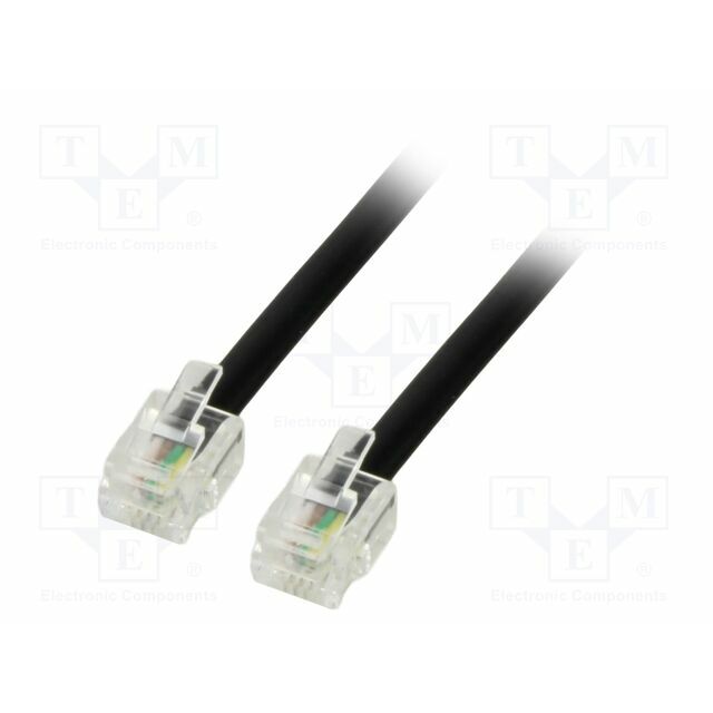Cable: telephone; RJ11 plug,both sides