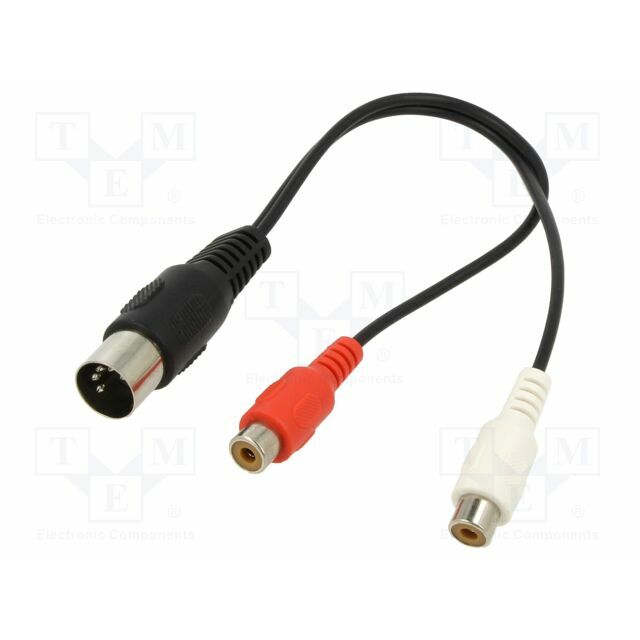 Cable; DIN 5pin plug,RCA socket