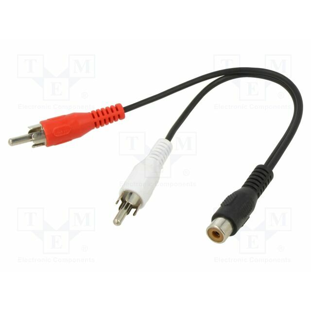 Cable; RCA socket,RCA plug x2