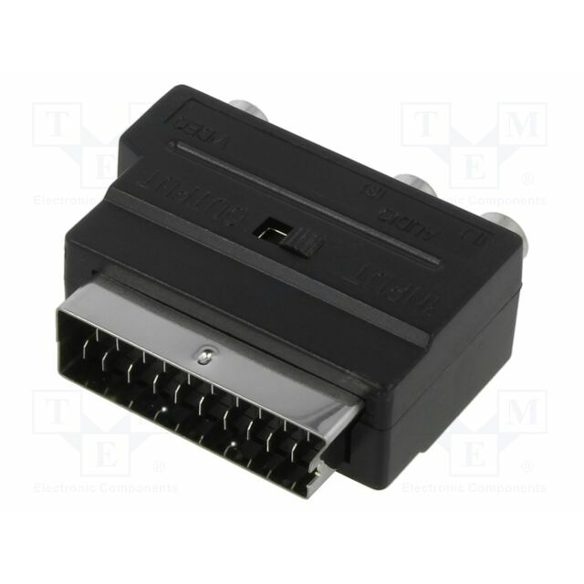 Adapter; RCA socket x3,SCART plug