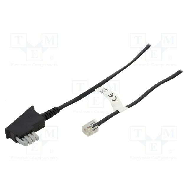 Cable: telephone; RJ11 plug,TAE N