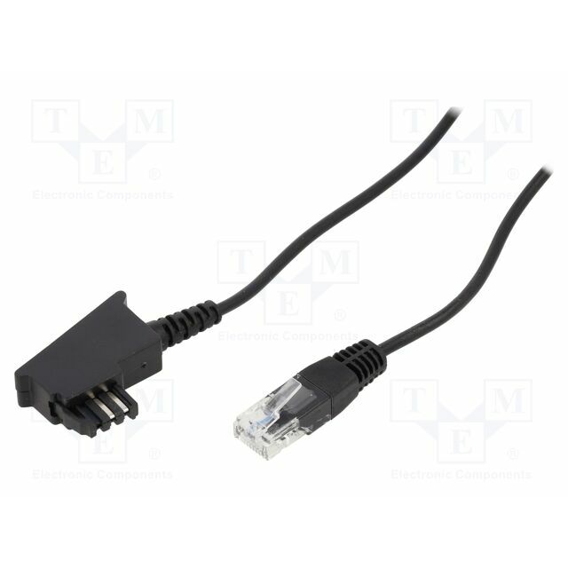 Cable: telephone; RJ45 plug,TAE F