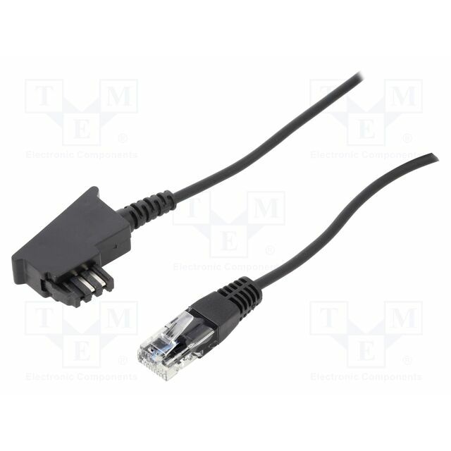 Cable: telephone; RJ45 plug,TAE F