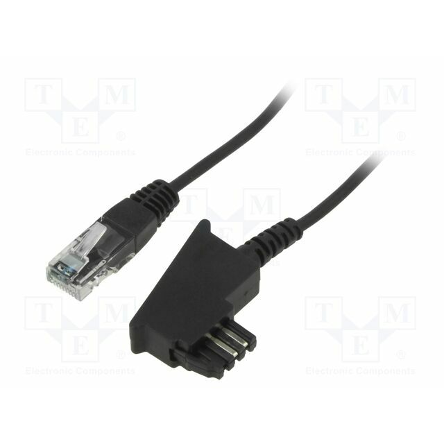 Cable: telephone; RJ45 plug,TAE F
