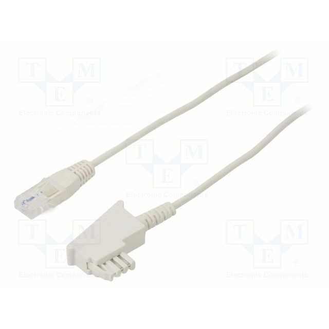 Cable: telephone; RJ45 plug,TAE F