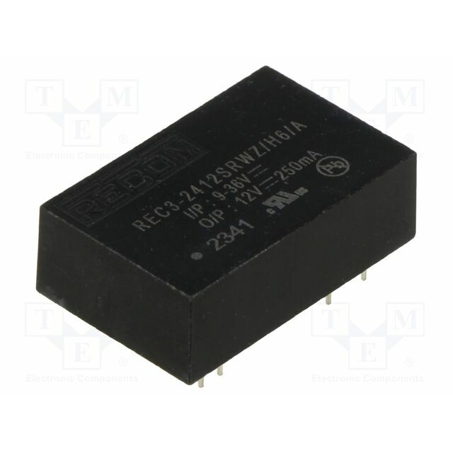 RECOM Converter: DC/DC; 3W; Uin: 18÷36VDC