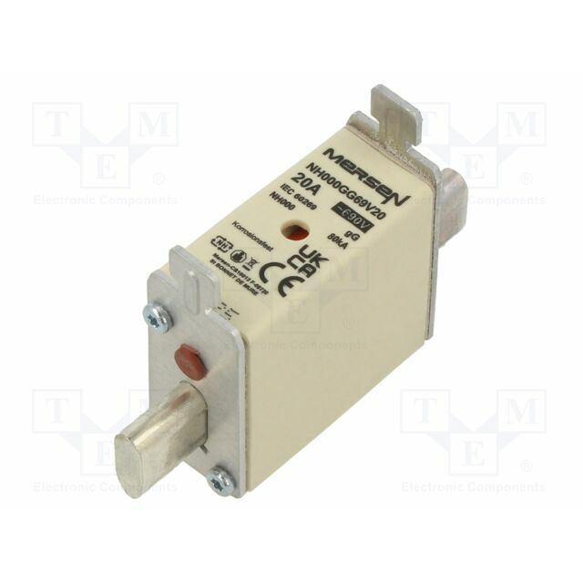 MERSEN Fuse: fuse; NH000; ceramic,industrial