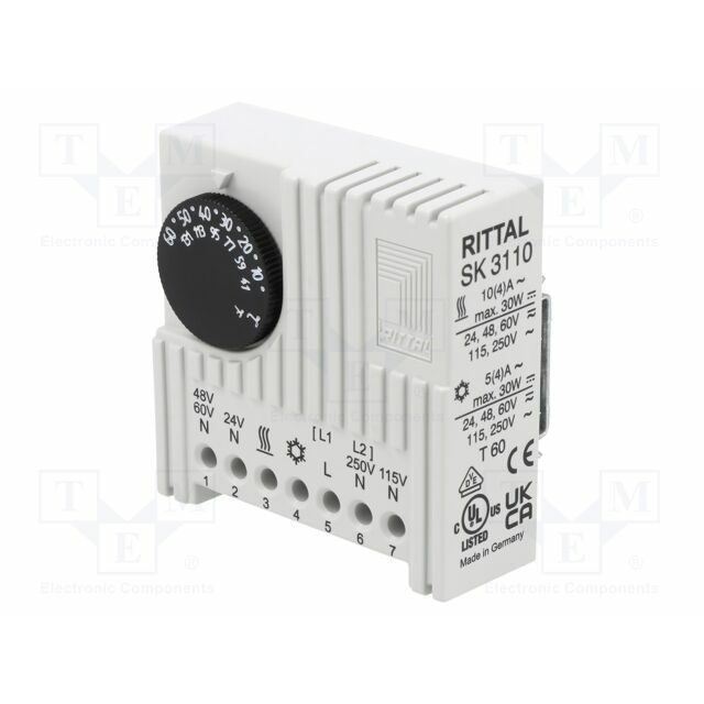 Sensor: thermostat; SPDT; 230VAC; 71x71x33.5mm