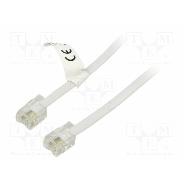 Cable: telephone; RJ11 plug,both sides