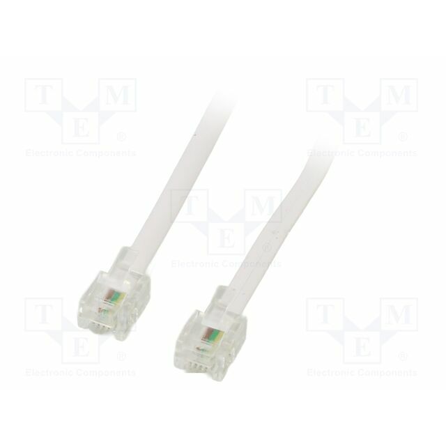 Cable: telephone; RJ11 plug,both sides