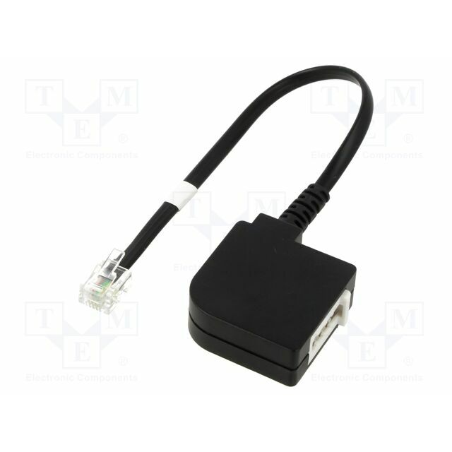 Transition: adapter; RJ11 plug,TAE F