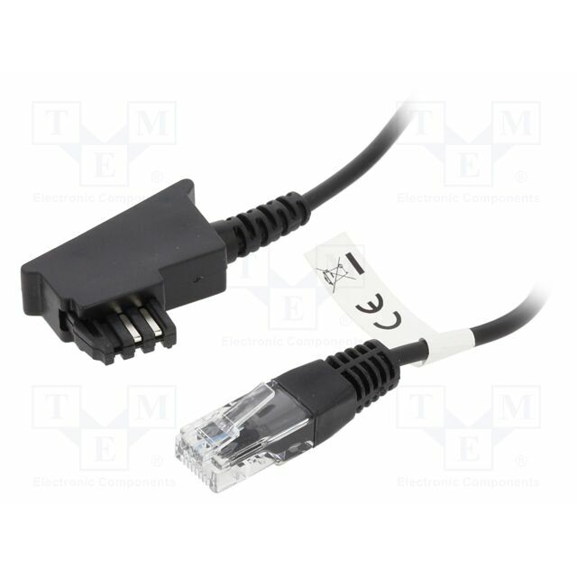 Cable: telephone; RJ45 plug,TAE F