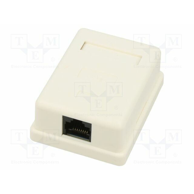 RJ45 module; IDC,RJ45 socket; white