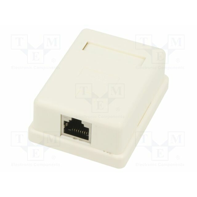RJ45 module; IDC,RJ45 socket; white