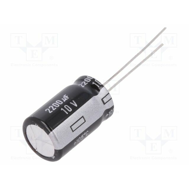 PANASONIC Capacitor: electrolytic; THT; 2200uF; 10VDC