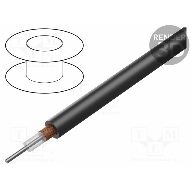 BELDEN Wire: coaxial; RG59; 1x23AWG; wire