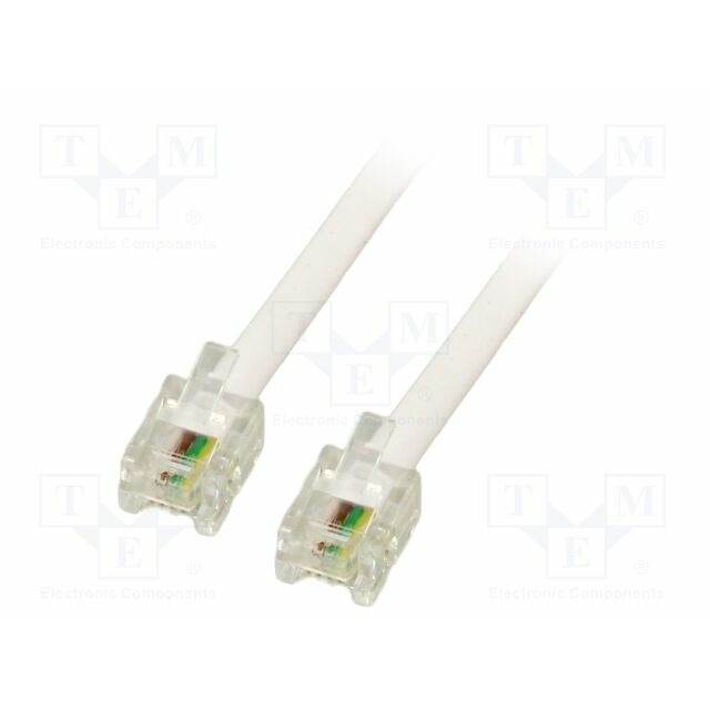 Cable: telephone; RJ11 plug,both sides
