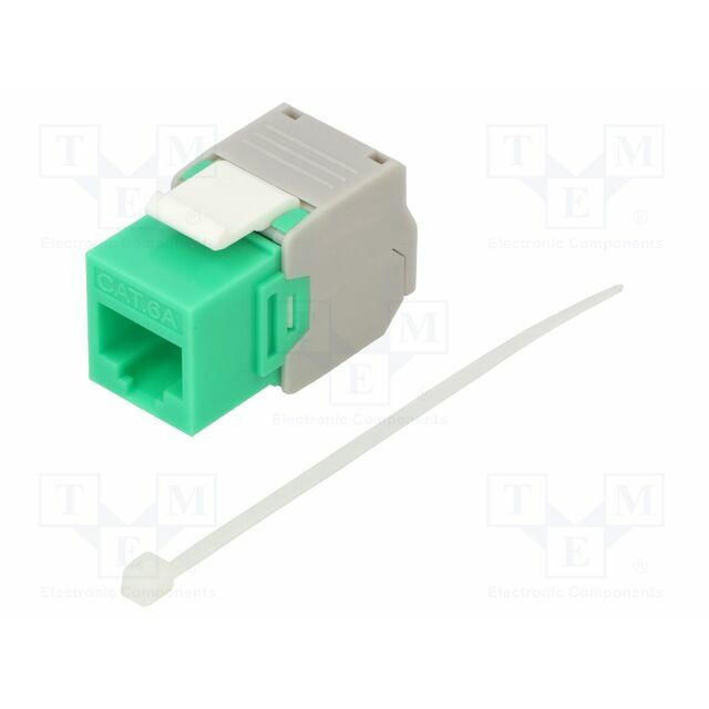 RJ45 module; Keystone; RJ45 socket; green
