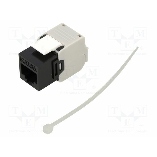 RJ45 module; Keystone; RJ45 socket; black