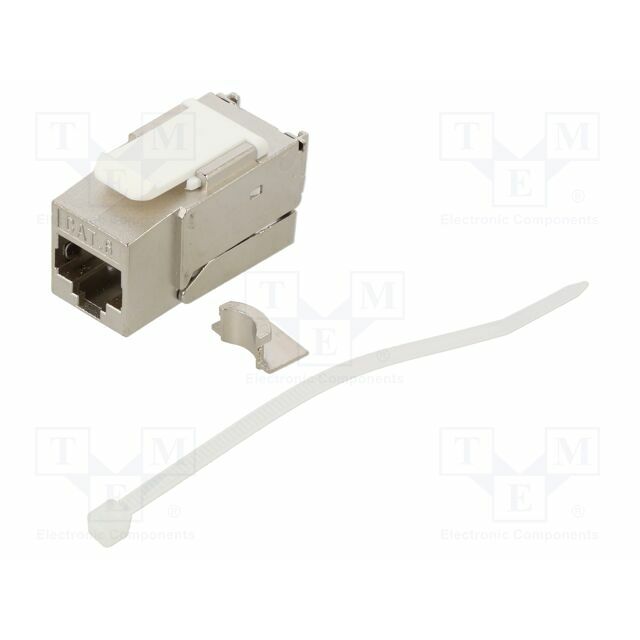 RJ45 module; Keystone; RJ45 socket; silver
