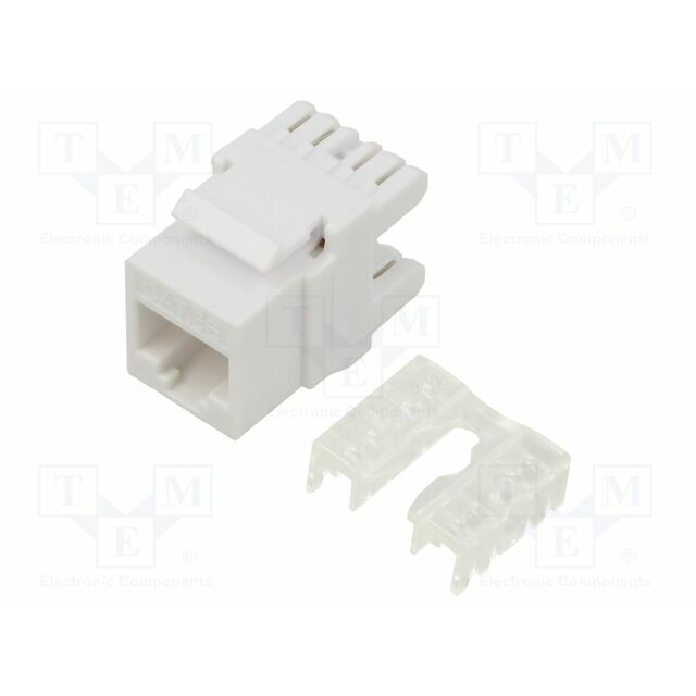 RJ45 module; Keystone; RJ45 socket; white