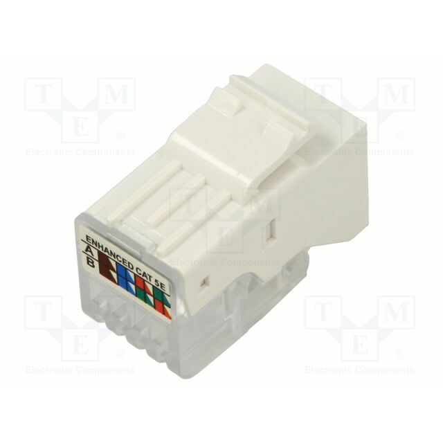 RJ45 module; Keystone; RJ45 socket; white