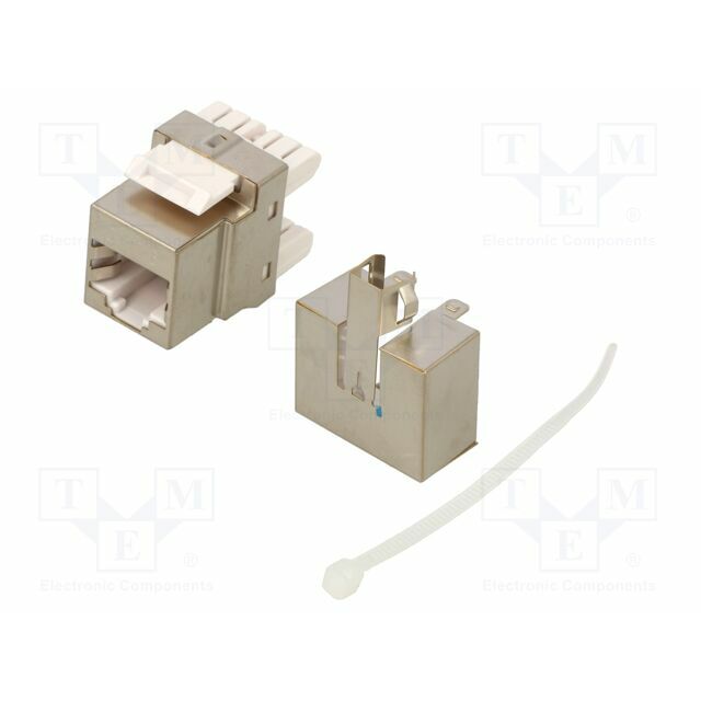 RJ45 module; Keystone; RJ45 socket; silver